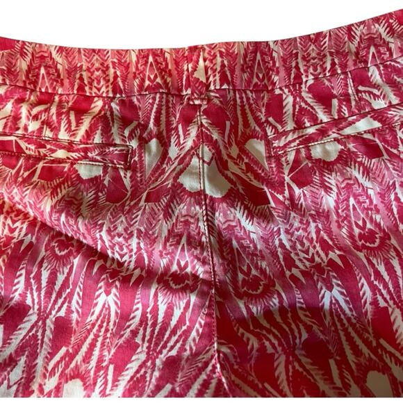American Eagle Outfitters Women’s MIDI Stretch Shorts Size 10 Pink Aztec - Picture 5 of 9